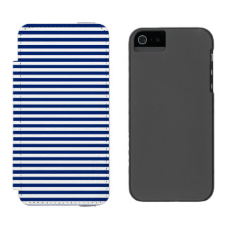 Capa Carteira Incipio Watson™ Para iPhone 5 navy and white stripes