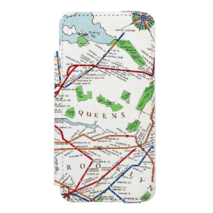 Capa Carteira Incipio Watson™ Para iPhone 5 New York: Metro Mapa, 1940