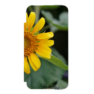 Capa Carteira Incipio Watson™ Para iPhone 5 Nome Personalizado de Girassol