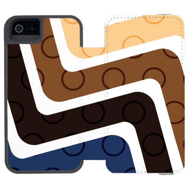 Capa Carteira Para iPhone, Incipio Números Geométricos 2 (Fólio aberto)