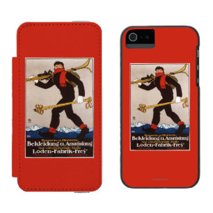 Capa Carteira Incipio Watson™ Para iPhone 5 O esqui de Loden veste o poster da propaganda do
