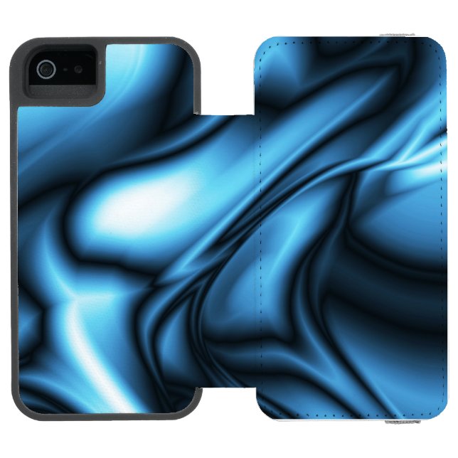 Capa Carteira Para iPhone, Incipio Onda de Seda Azul (Fólio aberto)