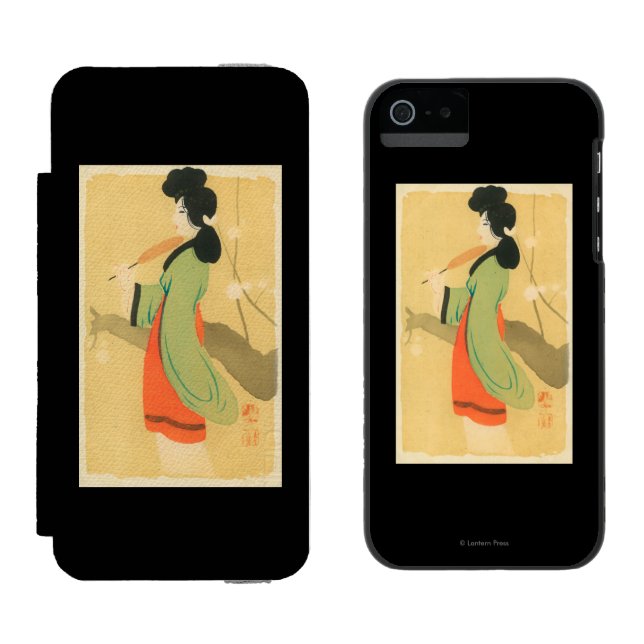 Capa Carteira Para iPhone, Incipio Opinião uma mulher japonesa em ParisParis, France (Lado a lado)