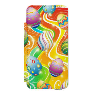 Capa Carteira Incipio Watson™ Para iPhone 5 Ovos Felizes Padrão Festivo de Páscoa
