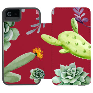 Capa Carteira Incipio Watson™ Para iPhone 5 Padrão de Cacto 4