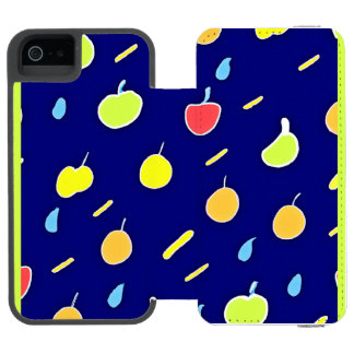 Capa Carteira Incipio Watson™ Para iPhone 5 Padrão de Cores Neon Tropicais do Fruta