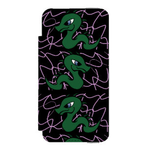 Capa Carteira Incipio Watson™ Para iPhone 5 Padrão de dragão verde bebê