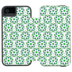 Capa Carteira Incipio Watson™ Para iPhone 5 Padrão de Folhas, Padrão de Folhagens, Folhas Verd