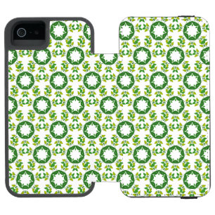 Capa Carteira Incipio Watson™ Para iPhone 5 Padrão de Folhas, Padrão de Folhagens, Folhas Verd