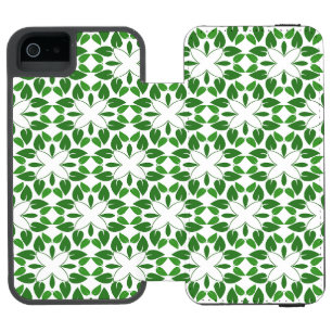 Capa Carteira Incipio Watson™ Para iPhone 5 Padrão de Folhas, Padrão de Folhagens, Folhas Verd
