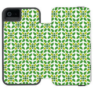 Capa Carteira Incipio Watson™ Para iPhone 5 Padrão de Folhas, Padrão de Folhagens, Folhas Verd
