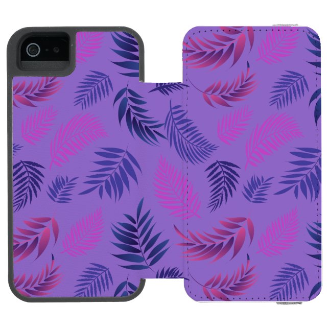 Capa Carteira Para iPhone, Incipio Padrão de Folhas Tropicais 19 (Fólio aberto)