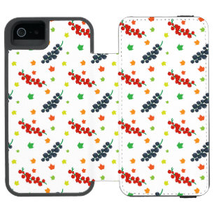 Capa Carteira Incipio Watson™ Para iPhone 5 Padrão De Frutas Vermelhas, Mirtilo, Fruta