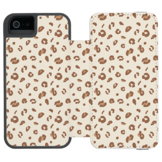 Capa Carteira Incipio Watson™ Para iPhone 5 Padrão de Impressão de Leopardo Abstrato Neutro |