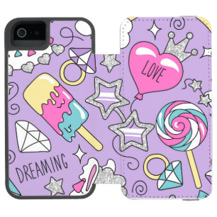Capa Carteira Incipio Watson™ Para iPhone 5 Padrão de lhama 1