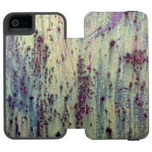 Capa Carteira Incipio Watson™ Para iPhone 5 Padrão de Metal Enferrujado Amarelo e Magenta Grun