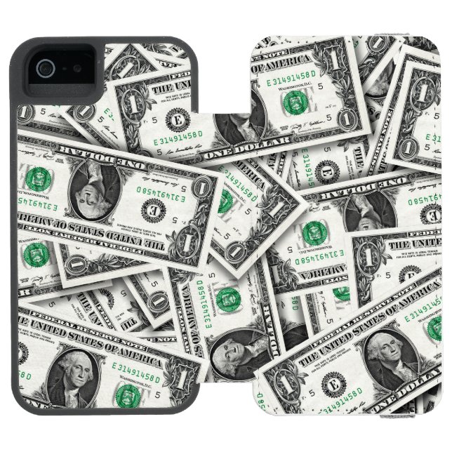 Capa Carteira Para iPhone, Incipio Padrão de Nota de Um Dólar (Fólio aberto)