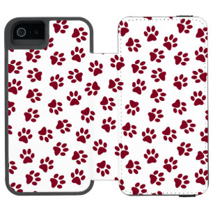 Capa Carteira Incipio Watson™ Para iPhone 5 Padrão De Patas, Patas Cachorros, Patas Turvas