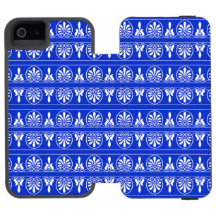 Capa Carteira Incipio Watson™ Para iPhone 5 Padrão Mediterrâneo Arabesco Grego Azul