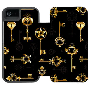 Capa Carteira Incipio Watson™ Para iPhone 5 Padrão sem falhas com chaves de Ouro