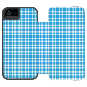 Capa Carteira Incipio Watson™ Para iPhone 5 Padrão Xadrez Azul Branco