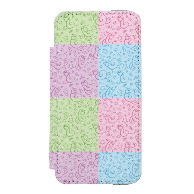 Capa Carteira Para iPhone, Incipio padrões com cobras (Frente do fólio)