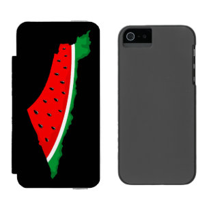Capa Carteira Incipio Watson™ Para iPhone 5 Palestina - Mapa Watermelon - Símbolo da liberdade