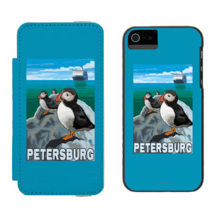 Capa Carteira Incipio Watson™ Para iPhone 5 Papagaio-do-mar & navio de cruzeiros -