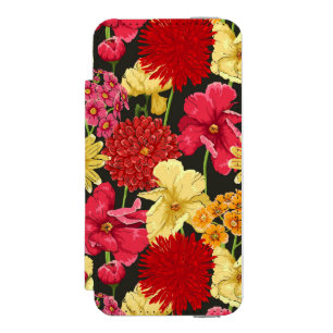 Capa Carteira Incipio Watson™ Para iPhone 5 Papel de parede floral no estilo da aguarela