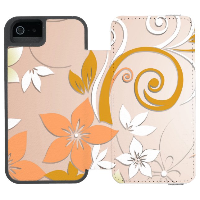 Capa Carteira Para iPhone, Incipio Papel de parede flores 8 (Fólio aberto)