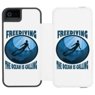 Capa Carteira Incipio Watson™ Para iPhone 5 Parada - O Oceano Está Chamando O Mergulhador Subm