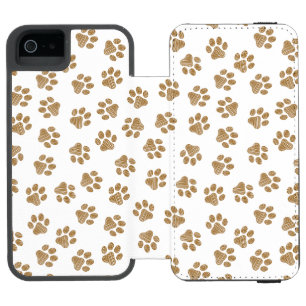 Capa Carteira Incipio Watson™ Para iPhone 5 Peças De Porco, Peças De Cão, Peças Douradas Laran