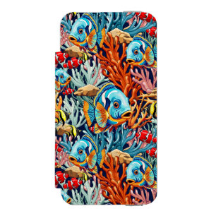 Capa Carteira Incipio Watson™ Para iPhone 5 Peixes Tropicais Vibrações Coloridas de Verão