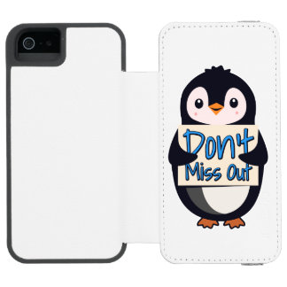 Capa Carteira Incipio Watson™ Para iPhone 5 Penguin Don’t Miss Out Sign