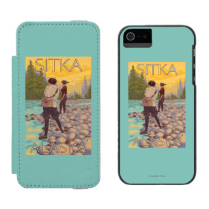 Capa Carteira Incipio Watson™ Para iPhone 5 Pesca com mosca das mulheres - Sitka, Alaska