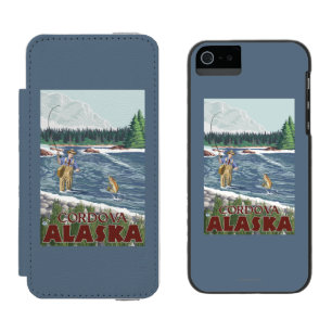 Capa Carteira Incipio Watson™ Para iPhone 5 Pescador da mosca - Cordova, Alaska