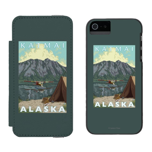 Capa Carteira Para iPhone, Incipio Plano de Bush & pesca - Katmai, Alaska (Lado a lado)