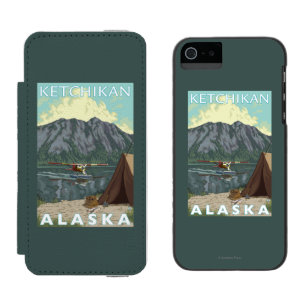 Capa Carteira Incipio Watson™ Para iPhone 5 Plano de Bush & pesca - Ketchikan, Alaska