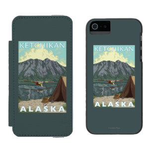 Capa Carteira Incipio Watson™ Para iPhone 5 Plano de Bush & pesca - Ketchikan, Alaska