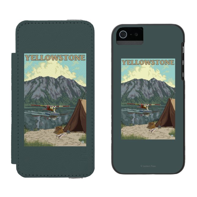Capa Carteira Para iPhone, Incipio Plano de Bush & pesca - nacional de Yellowstone (Lado a lado)