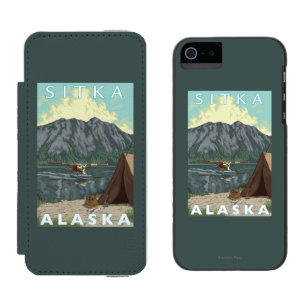 Capa Carteira Incipio Watson™ Para iPhone 5 Plano de Bush & pesca - Sitka, Alaska