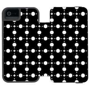 Capa Carteira Incipio Watson™ Para iPhone 5 Pontos Polka Brancos, Padrão de Bolinhas, Pontos,