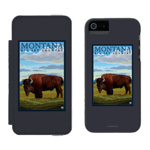 Capa Carteira Incipio Watson™ Para iPhone 5 Poster das viagens vintage de MontanaBison
