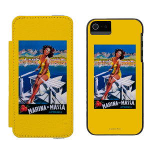 Capa Carteira Incipio Watson™ Para iPhone 5 Poster de viagens do porto de Massa