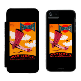 Capa Carteira Incipio Watson™ Para iPhone 5 Poster do Monoplane das linhas aéreas F-170 dos