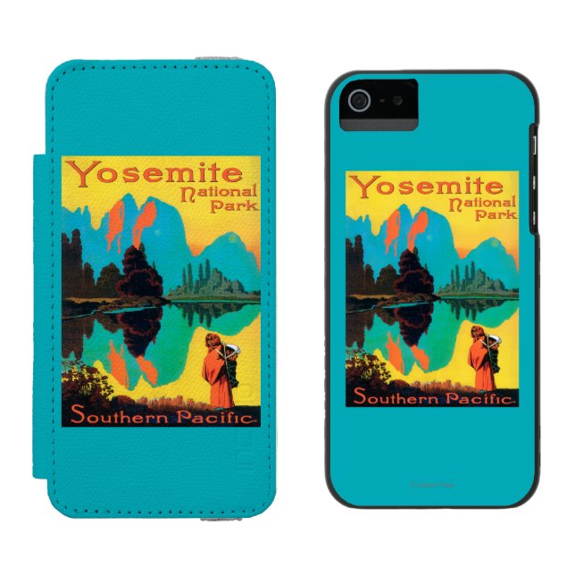 Capa Carteira Para iPhone, Incipio Poster do turista - parque nacional de Yosemite, (Lado a lado)