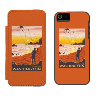 Capa Carteira Incipio Watson™ Para iPhone 5 Praia & papagaios - Ilwaco, Washington