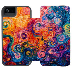 Capa Carteira Incipio Watson™ Para iPhone 5 Psicodélicos Psicodélicos - Pintura a óleo