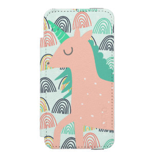 Capa Carteira Incipio Watson™ Para iPhone 5 Rainbows e Unicórnios