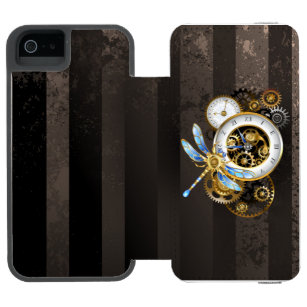 Capa Carteira Incipio Watson™ Para iPhone 5 Relógio Steampunk com Dragonfly Mecânica
